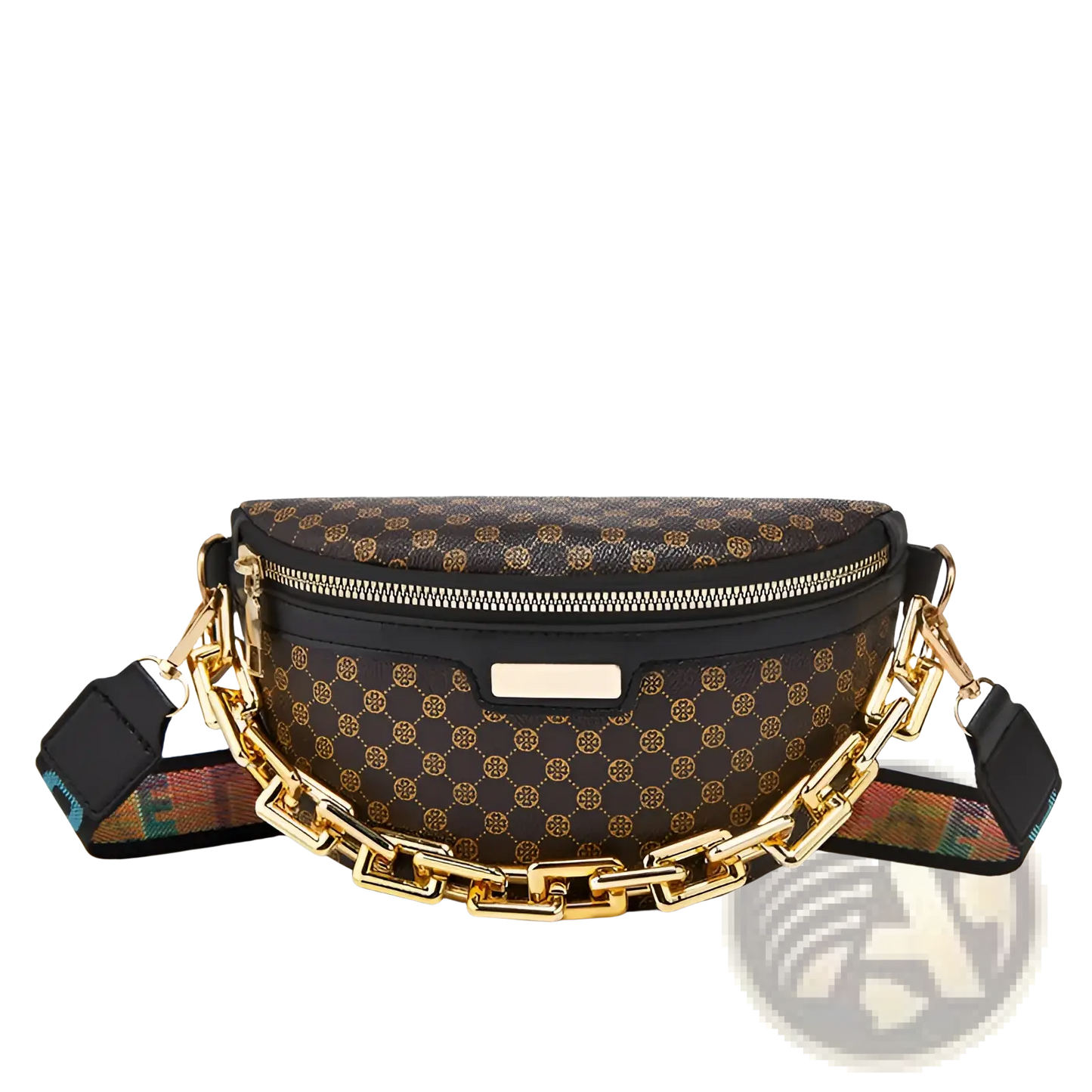 Leopard Print Chain Waist Bag for Women