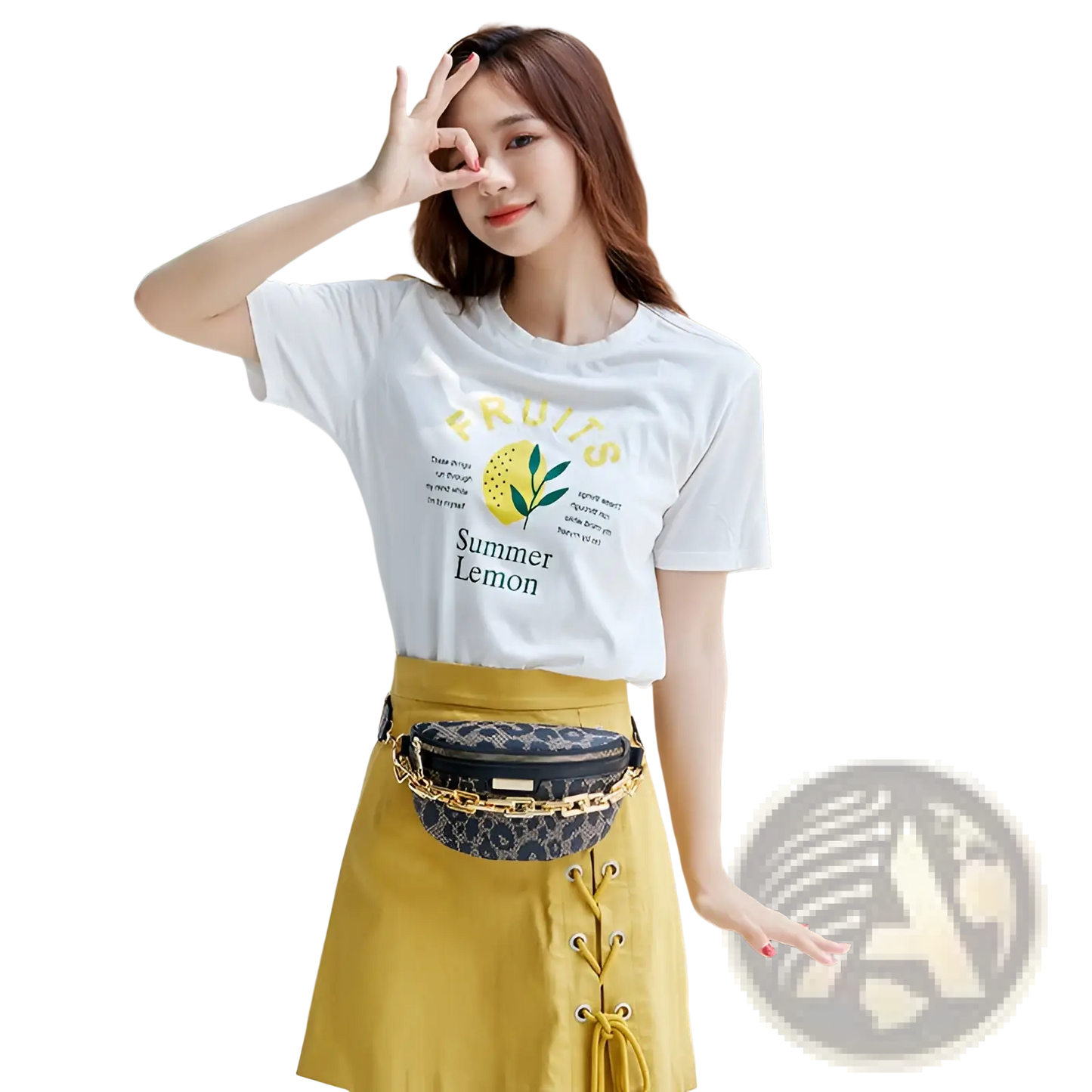 Leopard Print Chain Waist Bag for Women