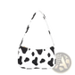 Leopard Print and Checkered Nylon Underarm Bag