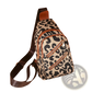 Leopard Print Crossbody Bag with Headphone Jack