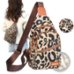 Leopard Print Crossbody Bag with Headphone Jack