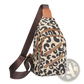 Leopard Print Crossbody Bag with Headphone Jack