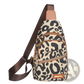 Leopard Print Crossbody Bag with Headphone Jack