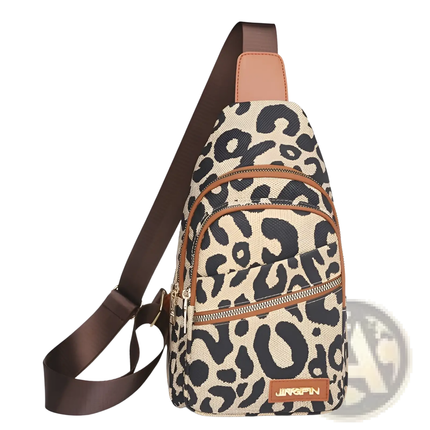 Leopard Print Crossbody Bag with Headphone Jack
