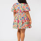 Vestido floral Alena feminino Leota marrom