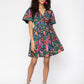 Vestido envelope de popeline Alena da Leota para mulheres, preto, tamanho XX-G