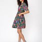 Vestido envelope de popeline Alena da Leota para mulheres, preto, tamanho XX-G
