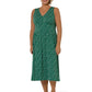 Vestido midi de malha feminino Leota verde tamanho grande