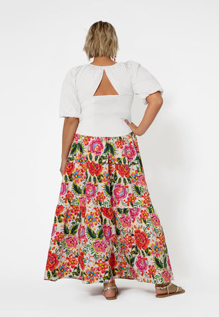 Saia Maxi Evelyn Feminina Leota Vermelha