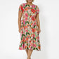 Vestido Michelle com babados em camadas, laranja, Leota Feminino