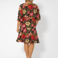 Vestido feminino Leota Tanya com estampa floral vermelho