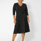 Vestido Eliza com cinto atualizado para mulheres Leota, preto, tamanho 3X
