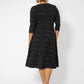 Vestido Eliza com cinto feminino Leota, preto