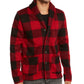 Cardigan Levi's Trouss Regular-Fit Buffalo Plaid Masculino Vermelho Tamanho P