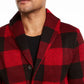 Cardigan Levi's Trouss Regular-Fit Buffalo Plaid Masculino Vermelho Tamanho P