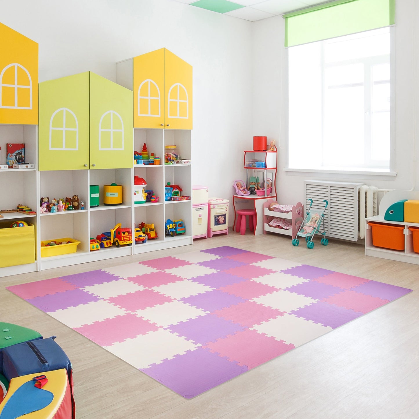 Tapete de exercícios de espuma com encaixe de 16 peças BalanceFrom Fitness