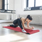 Conjunto de ioga BalanceFrom Fitness com 7 peças, tapete, faixa elástica e joelheira, vermelho