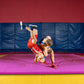 Tapete de exercícios BalanceFrom Fitness 120 x 48 polegadas e barra de ginástica ajustável, rosa
