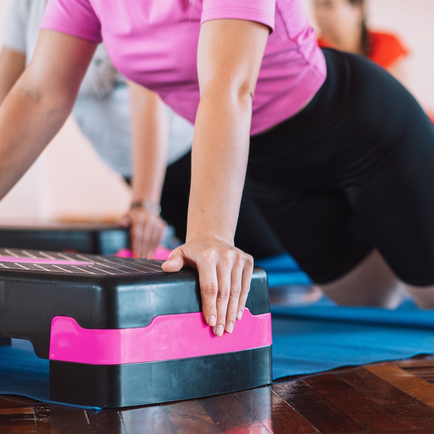 Plataforma de degrau aeróbico HolaHatha, equipamento de ginástica com altura ajustável