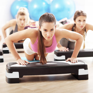 Plataforma de treino aeróbico ajustável BalanceFrom Fitness com elevadores