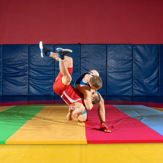 Tapete de ginástica dobrável multifuncional BalanceFrom 4' x 6' x 2" para ginástica, multiuso