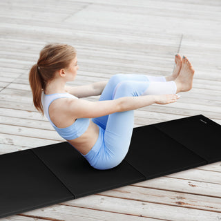 Tapete de ginástica dobrável multiuso BalanceFrom 4' x 8' x 2", preto