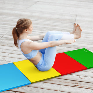 Tapete de ginástica dobrável multifuncional BalanceFrom 4' x 8' x 2" para ginástica, multiuso