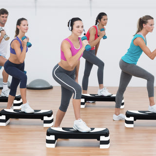 Plataforma de treino aeróbico ajustável BalanceFrom Fitness com elevadores