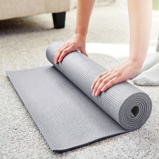 Tapete de exercícios multiuso de alta densidade e anti-rasgos Signature Fitness com alça, cinza
