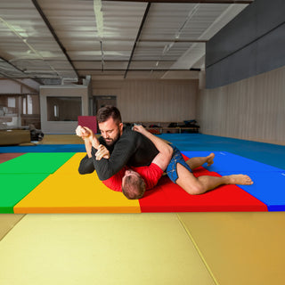 Tapete de ginástica dobrável multifuncional BalanceFrom 4' x 6' x 2" para ginástica, multiuso