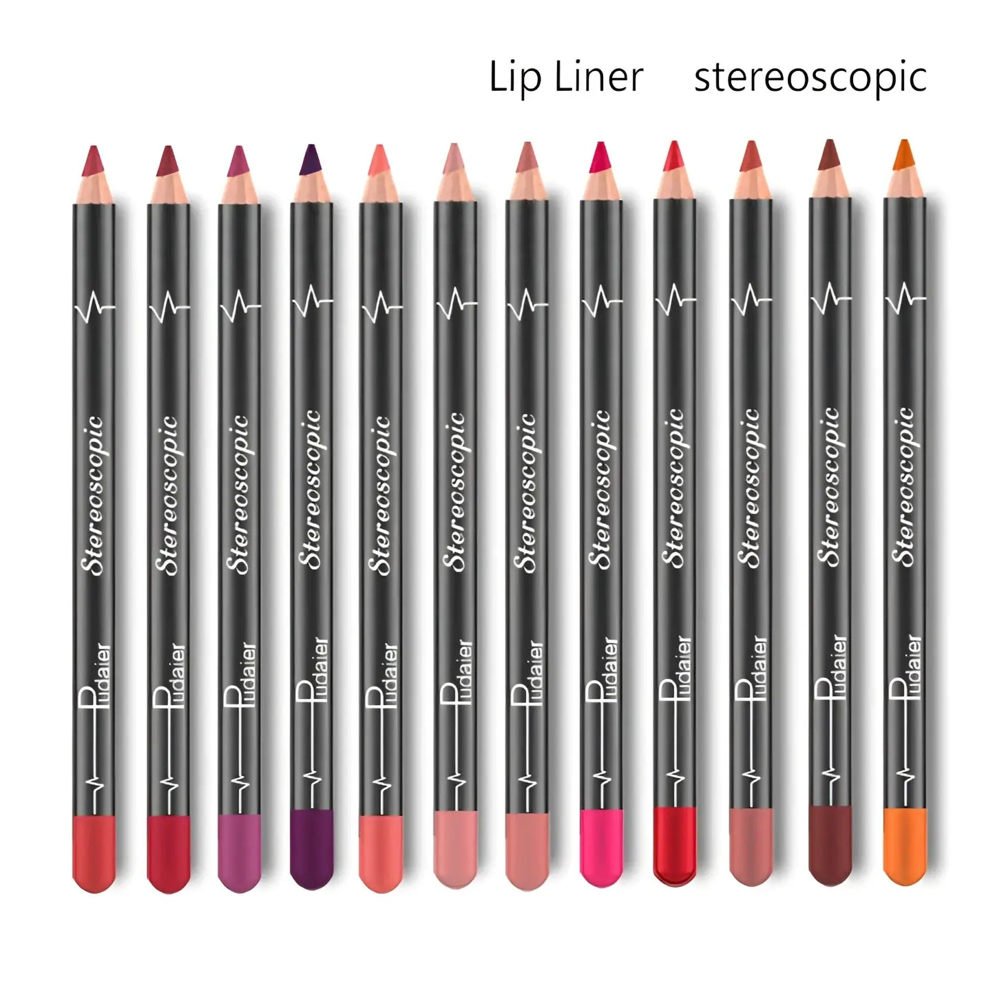 Lip Liner Set 12 Colors Waterproof Matte Pencils