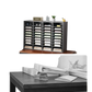 Literature Organizer 36 Compartment Grey Wood Mail Sorter