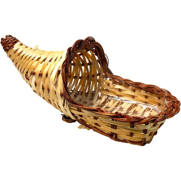 Cornucópia de bambu Homvare de 13" com forro para ambientes internos e externos