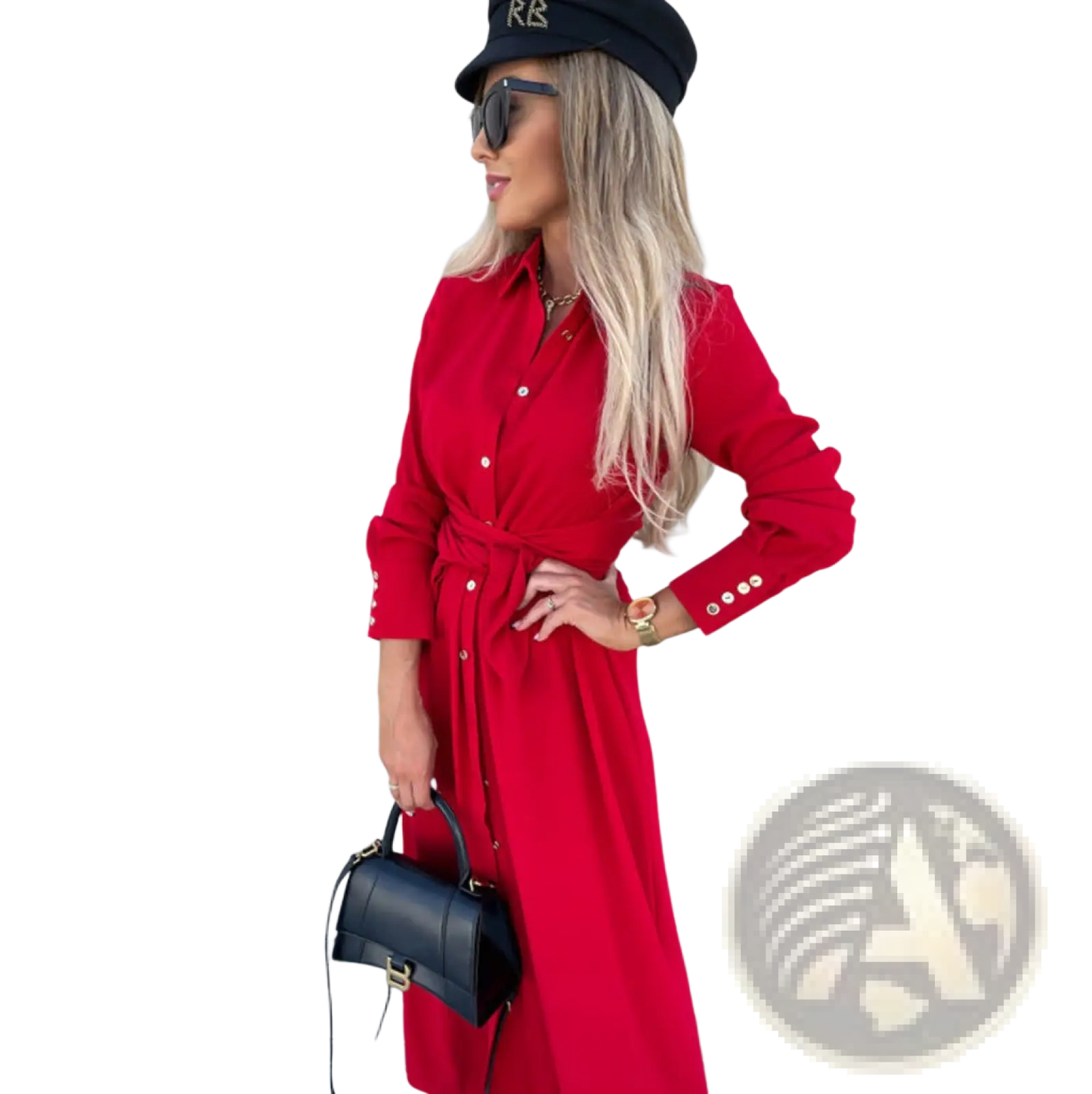 Long Sleeve Belted Maxi Cardigan Dress with Waist Tie
