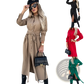 Long Sleeve Belted Maxi Cardigan Dress with Waist Tie