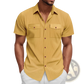 Loose Corduroy Short Sleeve Workwear Shirt