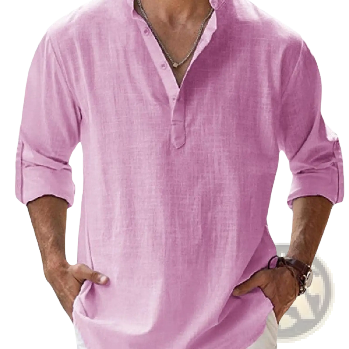 Loose Linen Blend Breathable Long Sleeve Sports Shirt