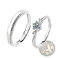 Love at First Sight Diamond Sterling Silver Couple Rings