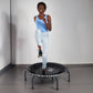 JumpSport 370 Home Gym Trampolim de Fitness Reforçado de 39" com DVD 4 em 1, Preto