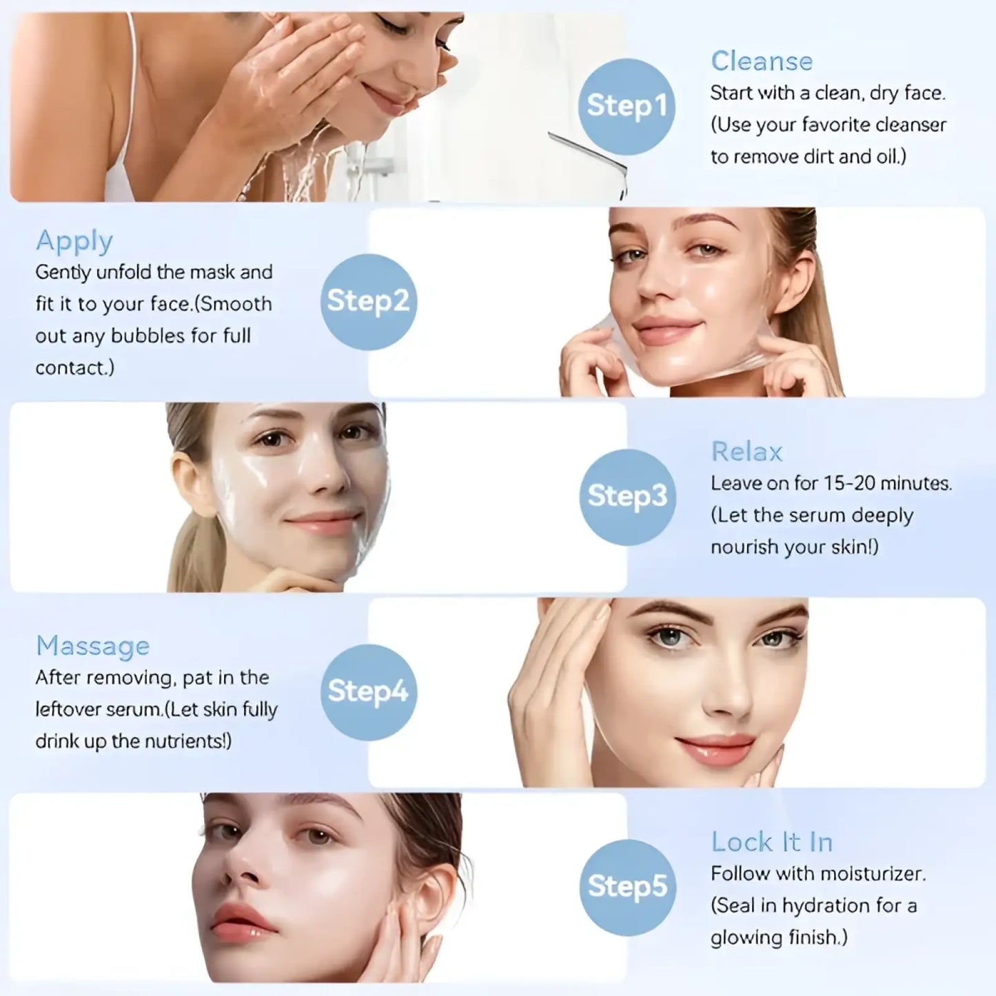 Luhezr Deep Collagen Anti Wrinkle Lifting Mask 5 Sheets