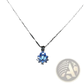 Luminous Lotus Flower Glow Pendant Necklace with Silver Chain