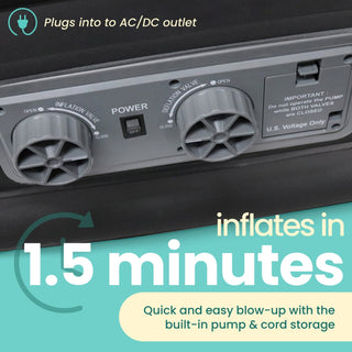 Colchão de ar de luxo duplo EZ INFLATE com bomba embutida 