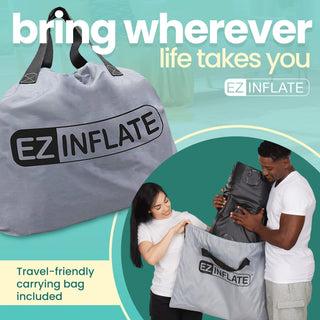 Colchão de ar de luxo duplo EZ INFLATE com bomba embutida 
