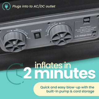 Colchão de ar de luxo duplo EZ INFLATE com bomba embutida 