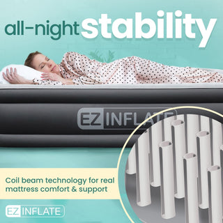 Colchão de ar de luxo duplo EZ INFLATE com bomba embutida 