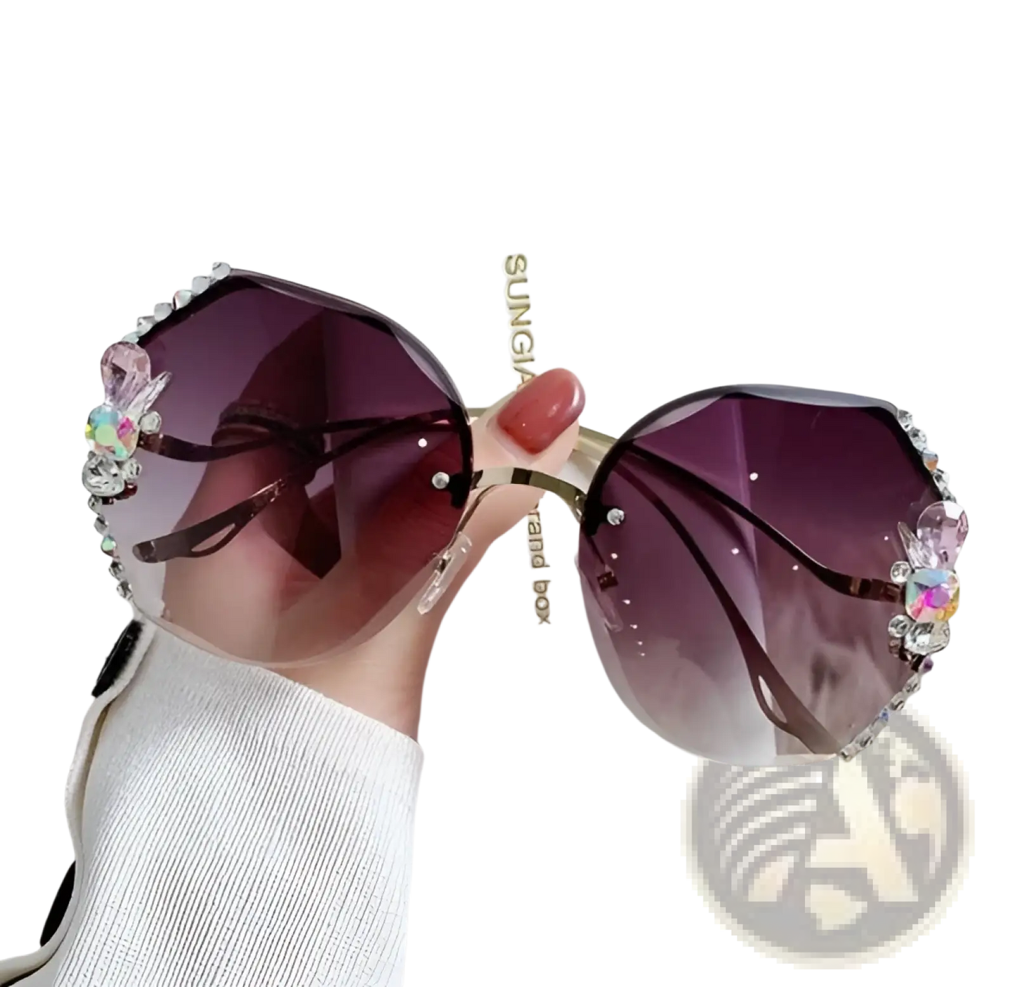 Luxury Crystal Butterfly Rhinestone Uv400 Sunglasses