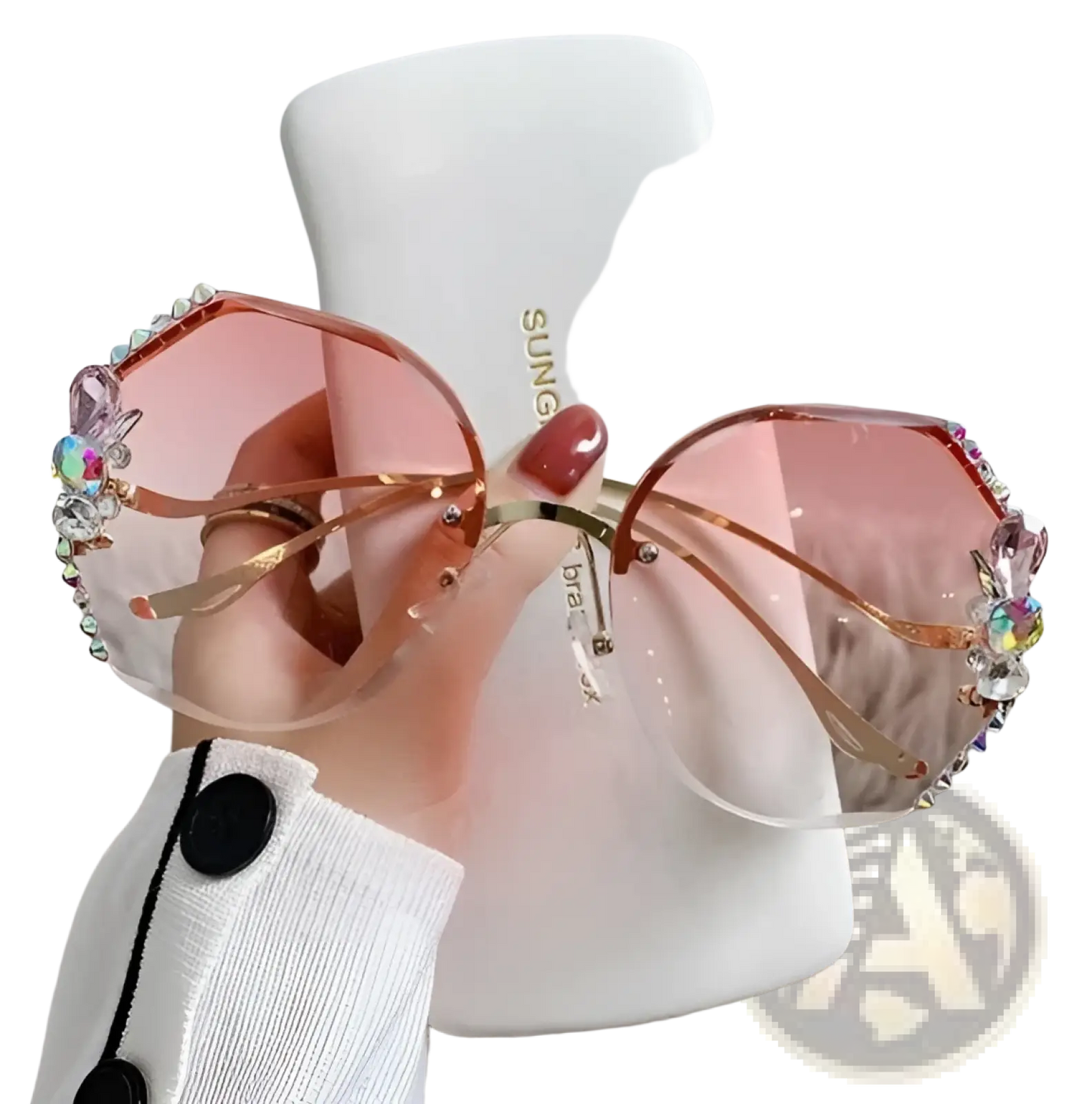 Luxury Crystal Butterfly Rhinestone Uv400 Sunglasses