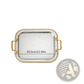 Luxury Rectangle Serving Tray with Gold Handles