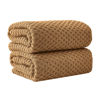 Cotton Diamond Waffle Weave Bath Towel Set - Grayson Collection