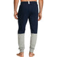 Calça de moletom masculina Tommy Hilfiger com logo colorido e bloco de cores, tamanho azul-marinho, tamanho extra grande